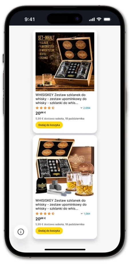 Swipe to choose what sells better